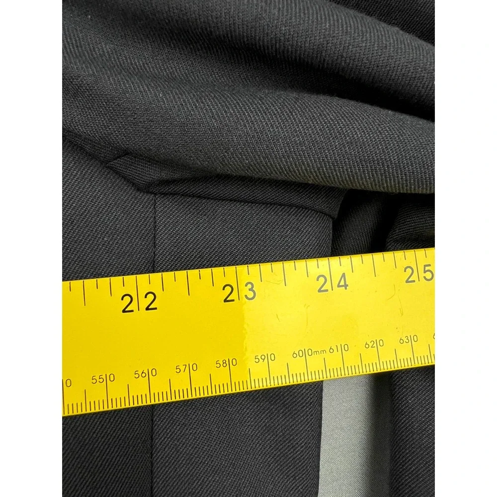 Cricketeer Blazer Men 48L Navy Blue Wool Blend Gold Crest Button Sport Coat Good